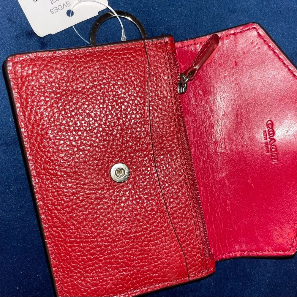 Coach Red Leather Wallet - Picture 4 of 7
